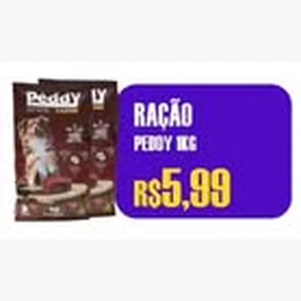 Recorte do encarte de Ração Pedoy 1 kg