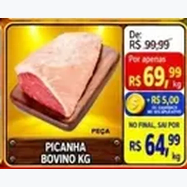 Recorte do encarte de Picanha Bovino