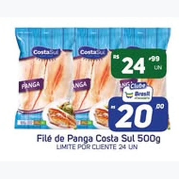 Recorte do encarte de Filé de Panga Costa Sul 500 g