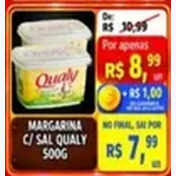 Recorte do encarte de Margarina com Sal Qualy