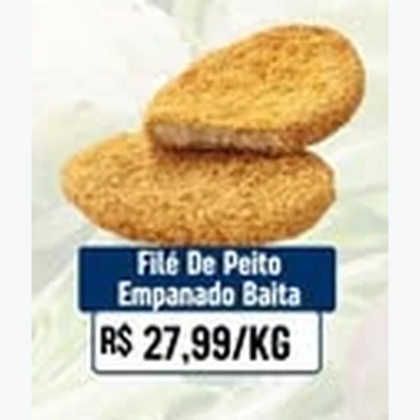 Recorte do encarte de Filé de Peito Empanado Baita