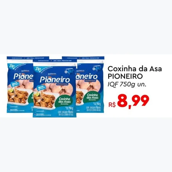 Recorte do encarte de Coxinha da Asa Pioneiro 750 g