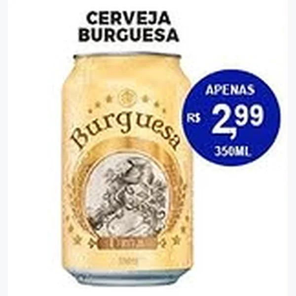 Recorte do encarte de Cerveja Burguesa 350 ml