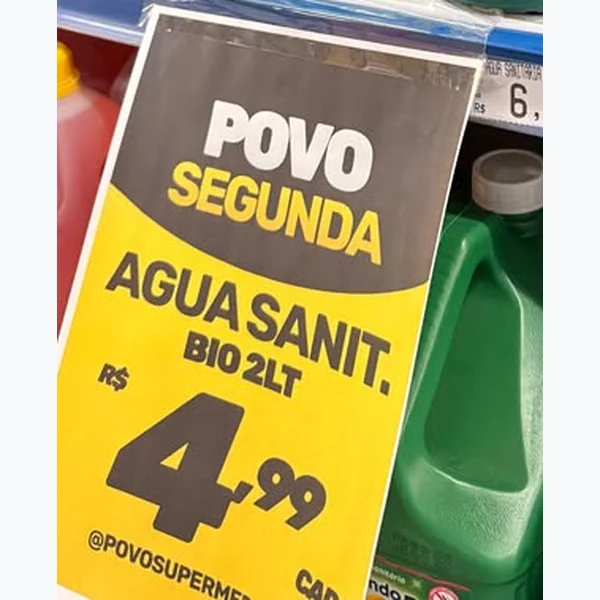 Recorte do encarte de Água Sanitária Bio 2 L