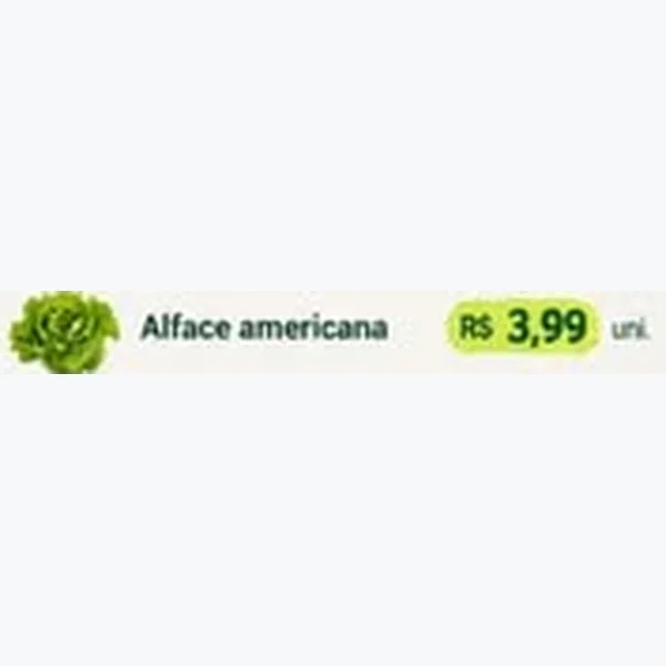 Recorte do encarte de Alface Americana