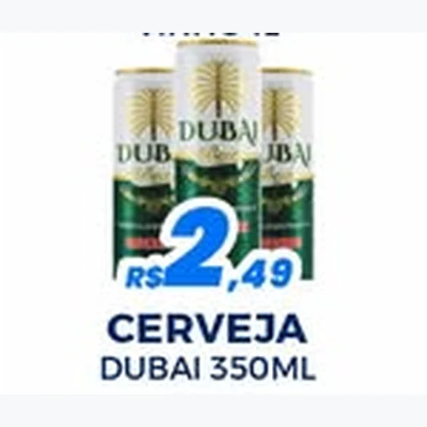 Recorte do encarte de Cerveja Dubai 350 ml