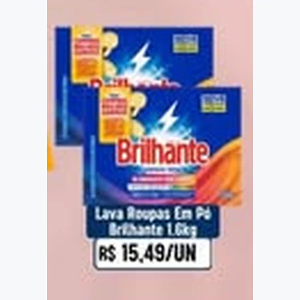 Recorte do encarte de Lava Roupas em Pó Brilhante 1,6 kg