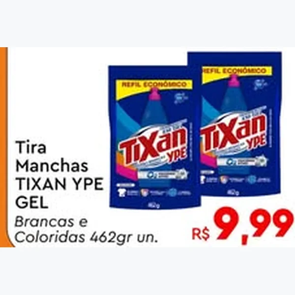 Recorte do encarte de Tira Manchas em Gel Tixan Ypê 462 g