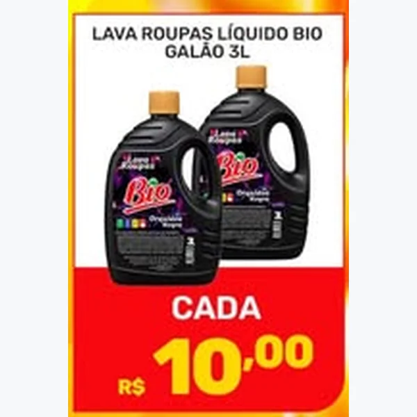 Recorte do encarte de Lava Roupas Líquido Bio 3 L