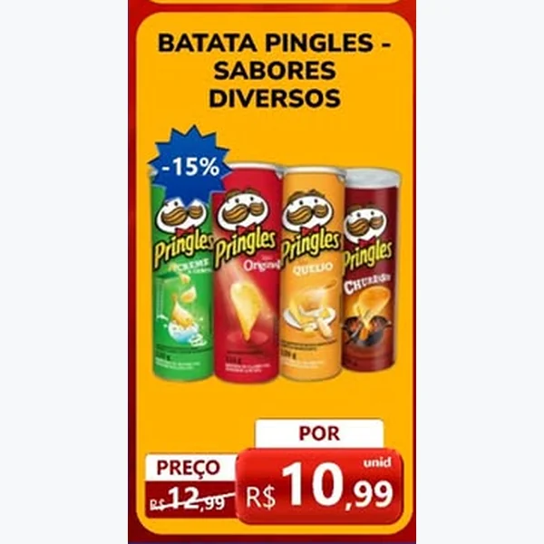 Recorte do encarte de Batata Pringles