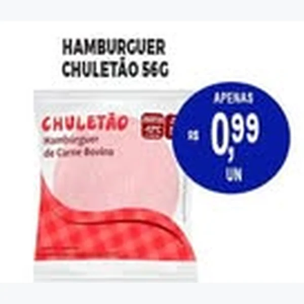 Recorte do encarte de Hambúrguer Chuletão 56 g
