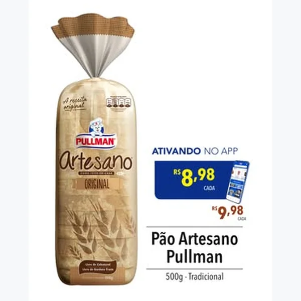 Pão Artesano Pullman 500 g