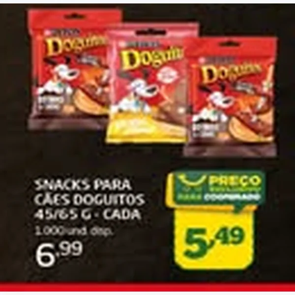 Recorte do encarte de Snacks Doguitos