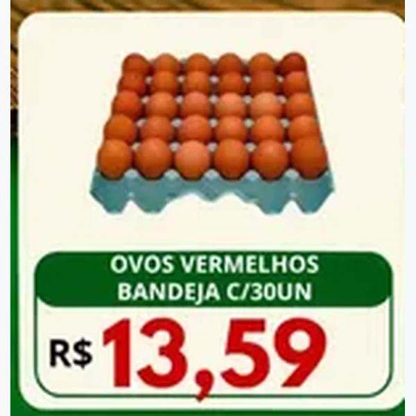 Ovos Vermelhos 30 un