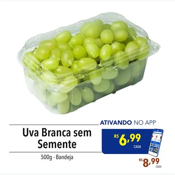 Uva Branca sem Semente 500 g
