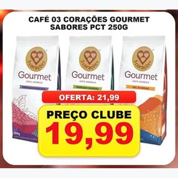 Café Gourmet 3 Corações 250 g
