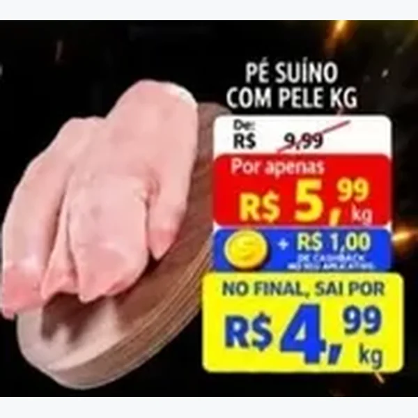 Recorte do encarte de Pé Suíno com Pele