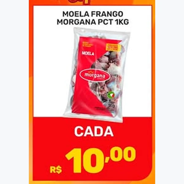 Recorte do encarte de Moela Morgana 1 kg