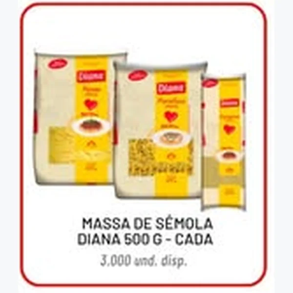 Recorte do encarte de Massa de Sêmola Diana 500 g