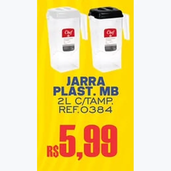 Jarra Plástica com Tampa MB 2 L