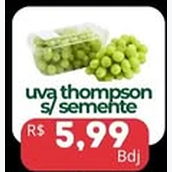 Recorte do encarte de Uva Thompson S/ Semente