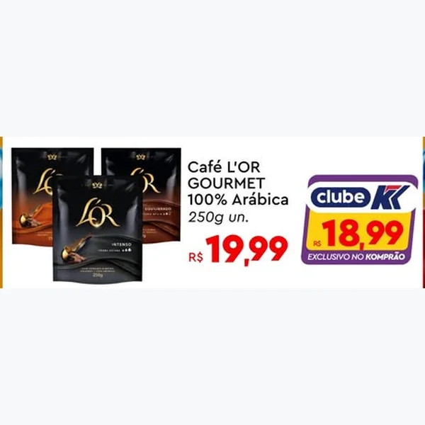 Café Gourmet 100% Arábica L'OR 250 g