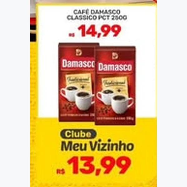Recorte do encarte de Café Tradicional Damasco 250 g