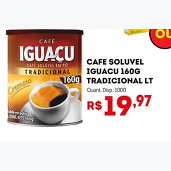 Café Solúvel Tradicional Iguaçu 160 g
