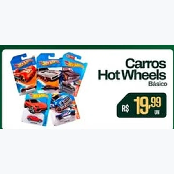 Recorte do encarte de Carros Hot Wheels