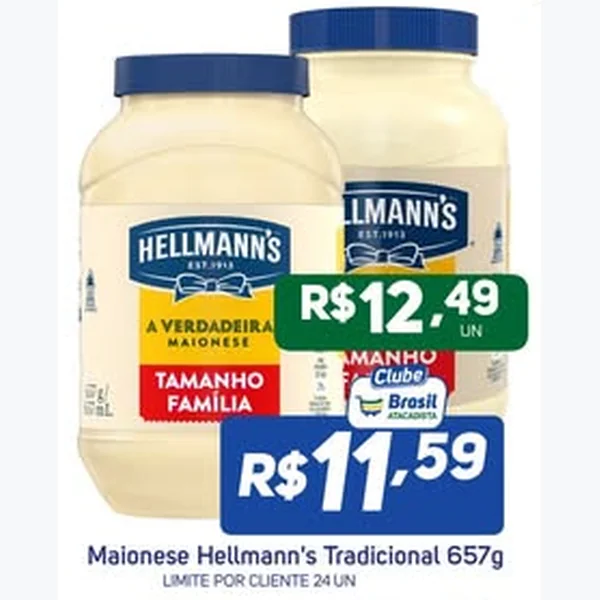 Maionese Tradicional Hellmann's 657 g