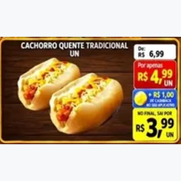 Recorte do encarte de Cachorro Quente Tradicional