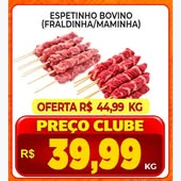 Recorte do encarte de Espetinho Bovino Maminha