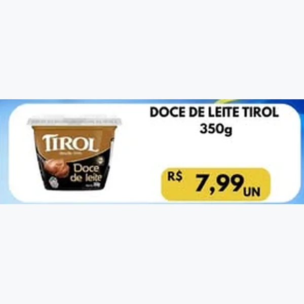 Recorte do encarte de Doce de Leite Tirol 350 g