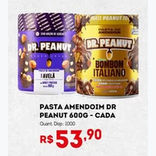 Recorte do encarte de Pasta de Amendoim Dr. Peanut 600 g