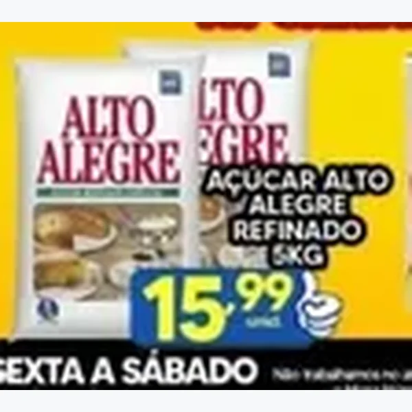 Açúcar Refinado Alto Alegre 5 kg