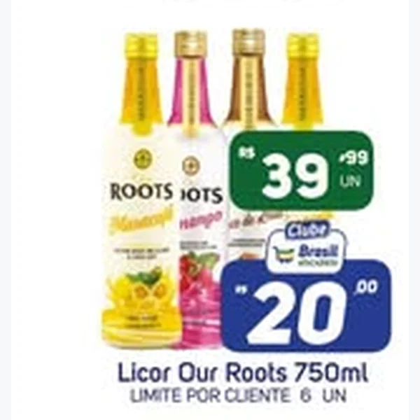 Recorte do encarte de Licor Our Roots 750 ml