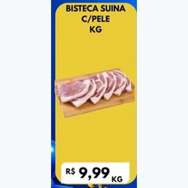 Recorte do encarte de Bisteca Suína C/ Pele