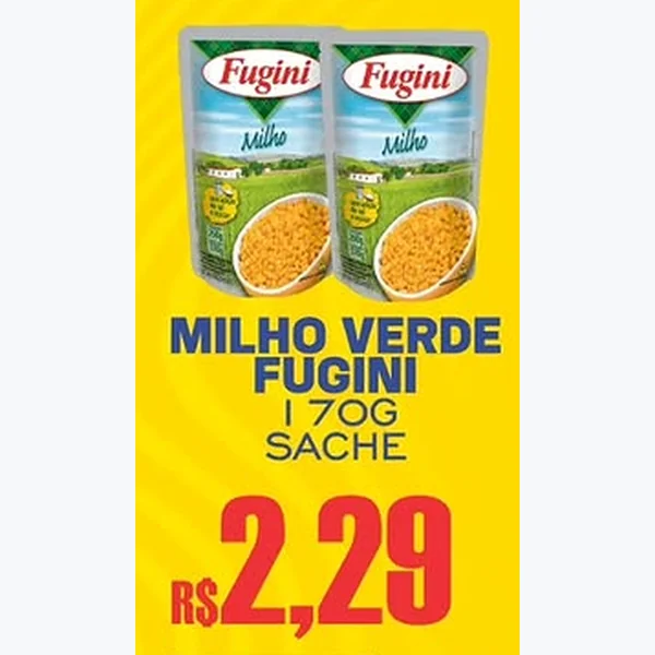 Recorte do encarte de Milho Verde Fugini 170 g