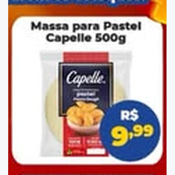 Recorte do encarte de Massa para Pastel Capelle 500 g