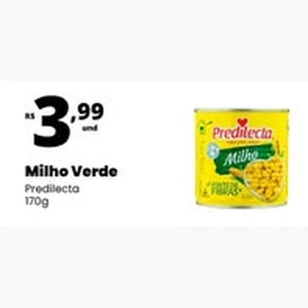 Recorte do encarte de Milho Verde Predilecta 170 g