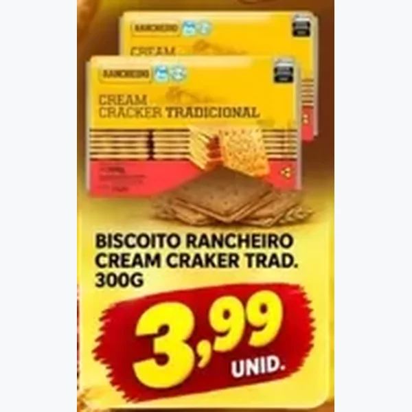 Biscoito Cream Cracker Tradicional Rancheiro 300 g