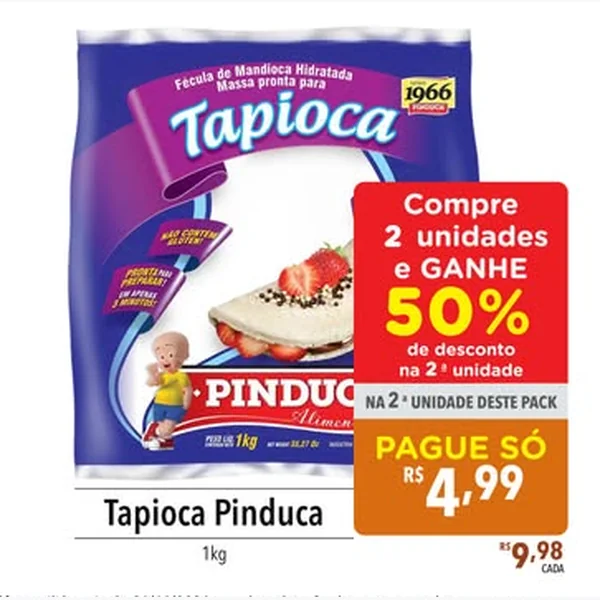 Recorte do encarte de Tapioca Pinduca 1 kg
