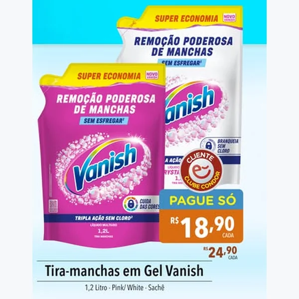 Tira-manchas em Gel Vanish 1,2 L