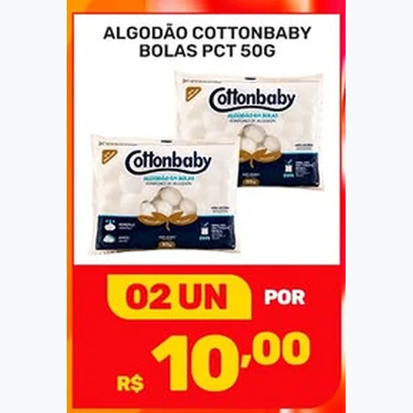 Recorte do encarte de Algodão em Bolas Cottonbaby 50 g