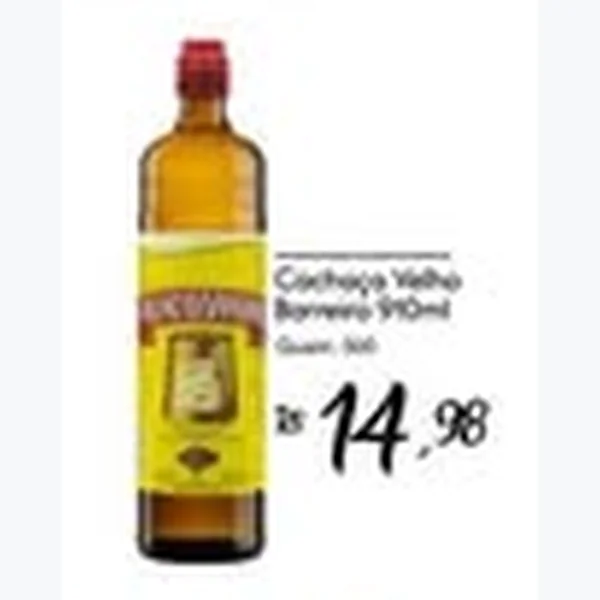 Recorte do encarte de Cachaça Velho Barreiro 910 ml