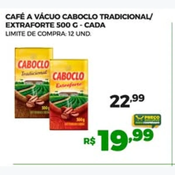 Recorte do encarte de Café a Vácuo Extraforte Caboclo 500 g