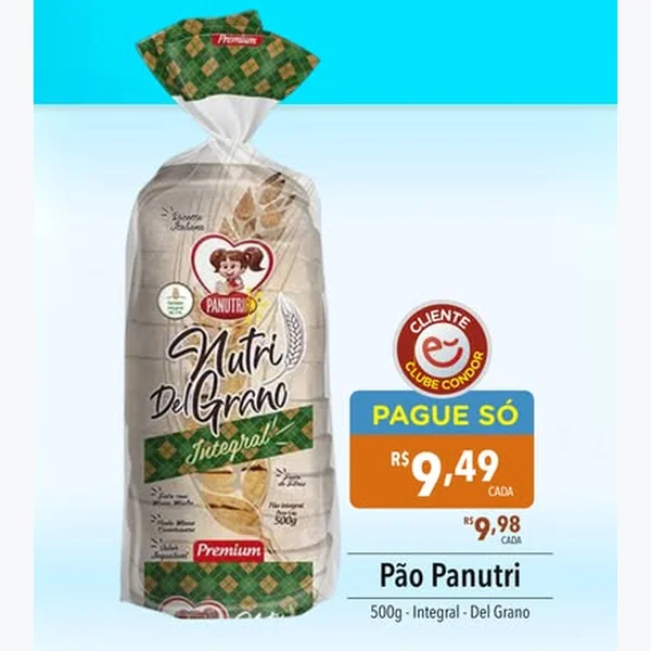 Pão Integral Del Grano Panutri 500 g