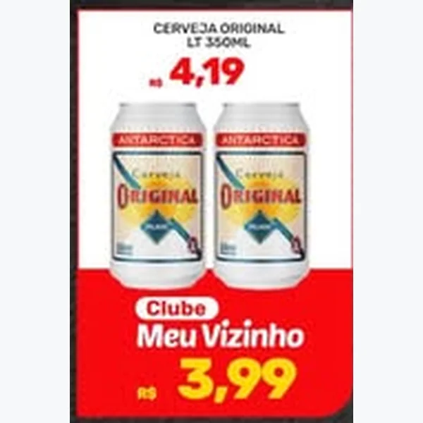 Recorte do encarte de Cerveja Original 350 ml