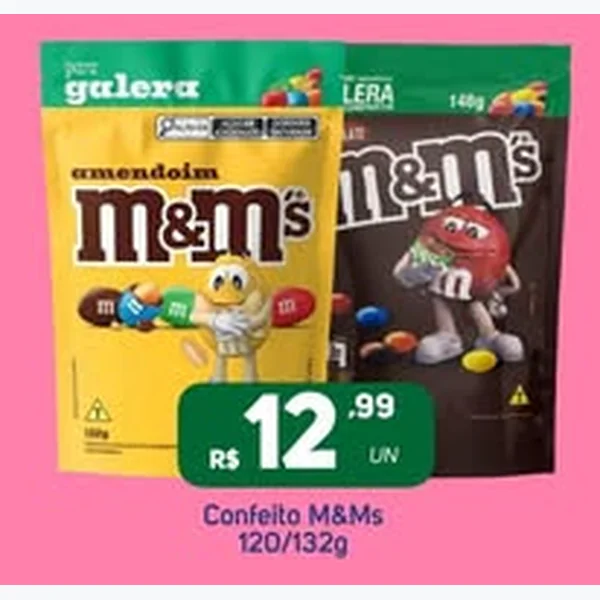 Recorte do encarte de Confeito M&M's 120 g