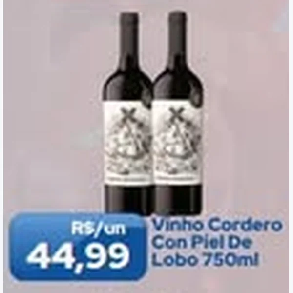 Recorte do encarte de Vinho Cordero Con Piel De Lobo 750 ml